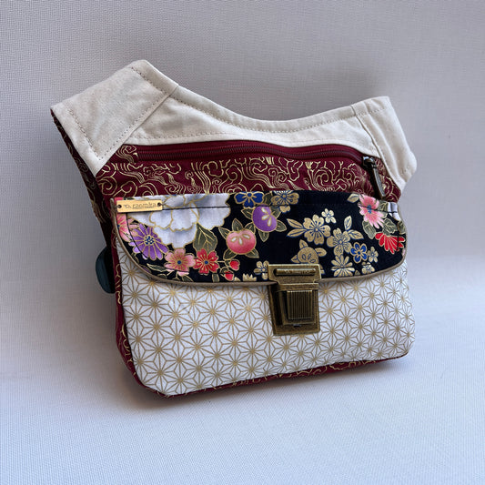 Elegant Geometric Flowers + Back pocket Unique Piece No. 13309