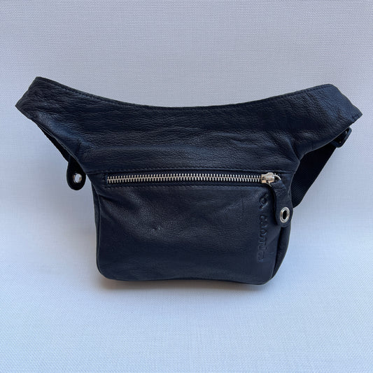 Mini Special Black & Colors BioCuir® natural leather Unique Piece No. 11914