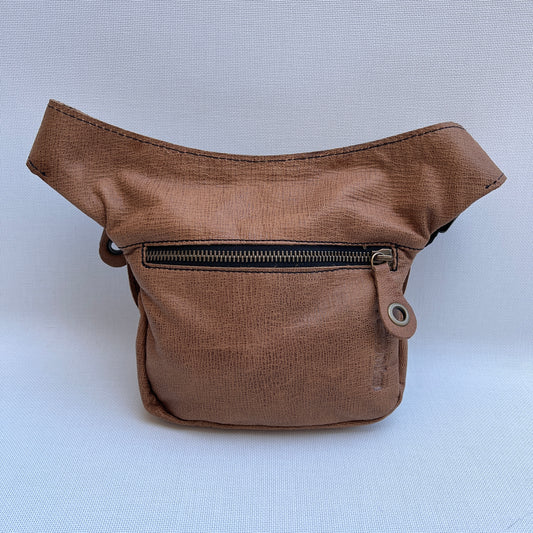 Mini Premium Brown & Old Gold · Piel natural BioCuir® · Pieza Exclusiva Núm. 11758