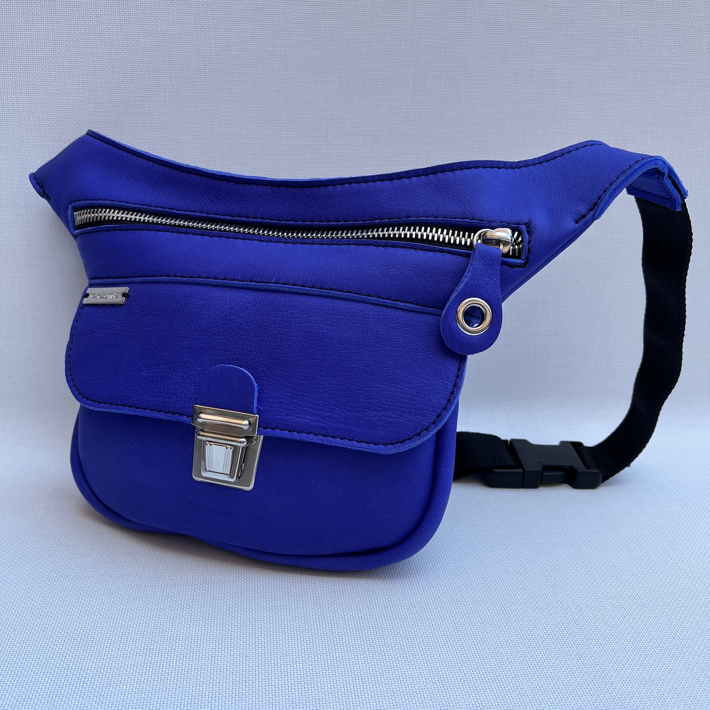 Mini Blue & Silver Natural BioCuir® Leather Exclusive Part No. 11756