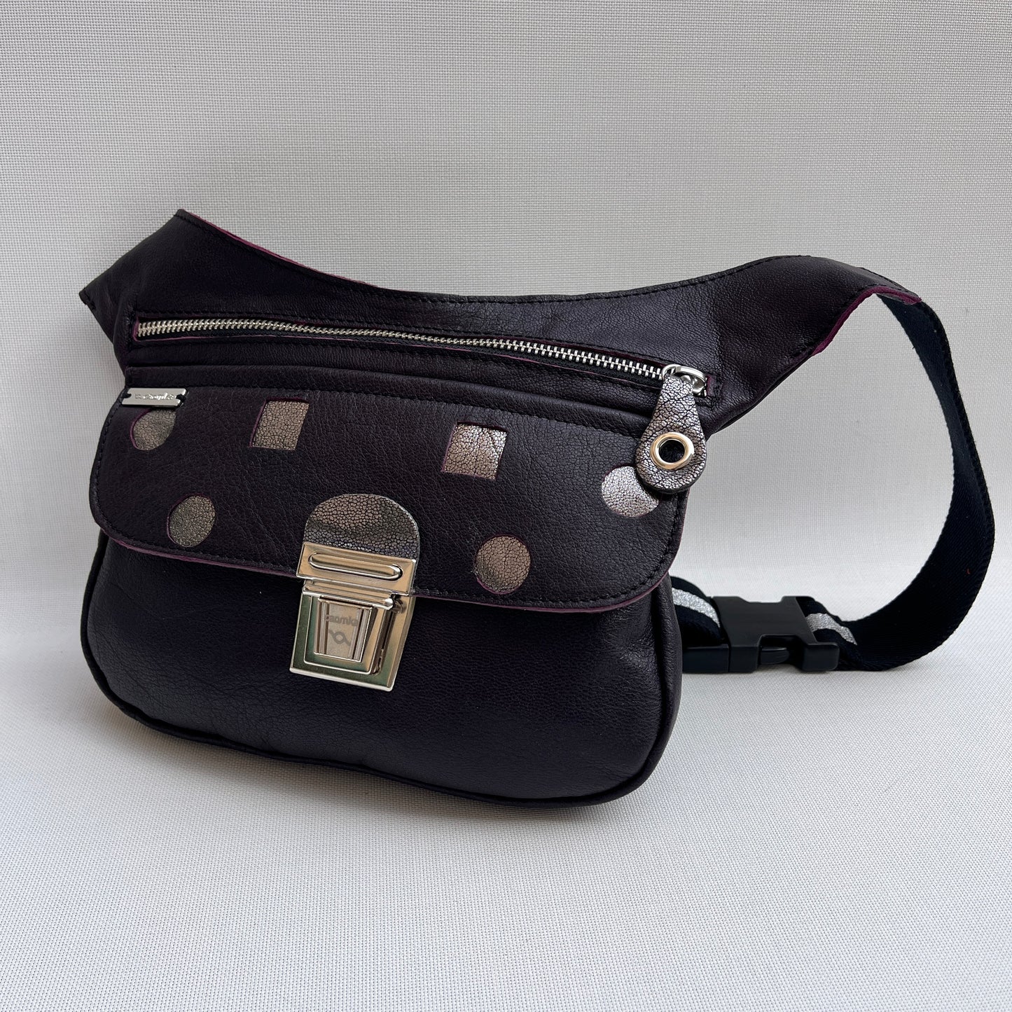 Special "Mix" Dark Purple & Silver · Piel natural BioCuir® · Pieza Única Núm. 13412