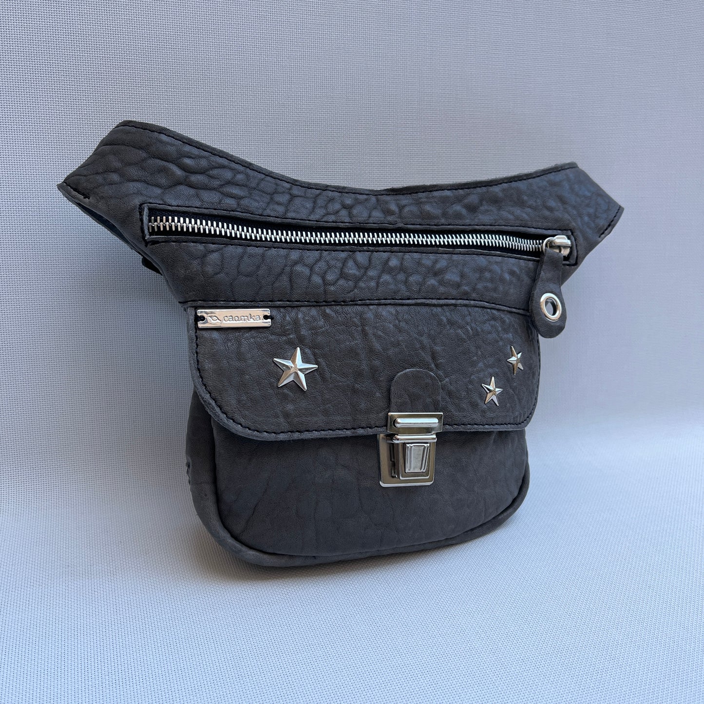 Mini Premium Stars Gray & Silver Natural BioCuir® Leather Exclusive Part No. 11763
