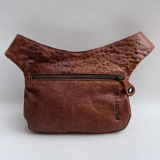 Special Brown & Old Gold BioCuir® natural leather Unique Piece No. 13359