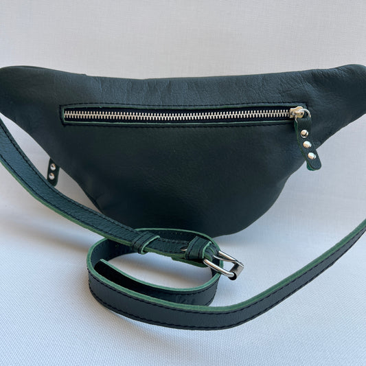 Retro Chic Green Bottle BioCuir® Natural Leather Exclusive Item No. 13382