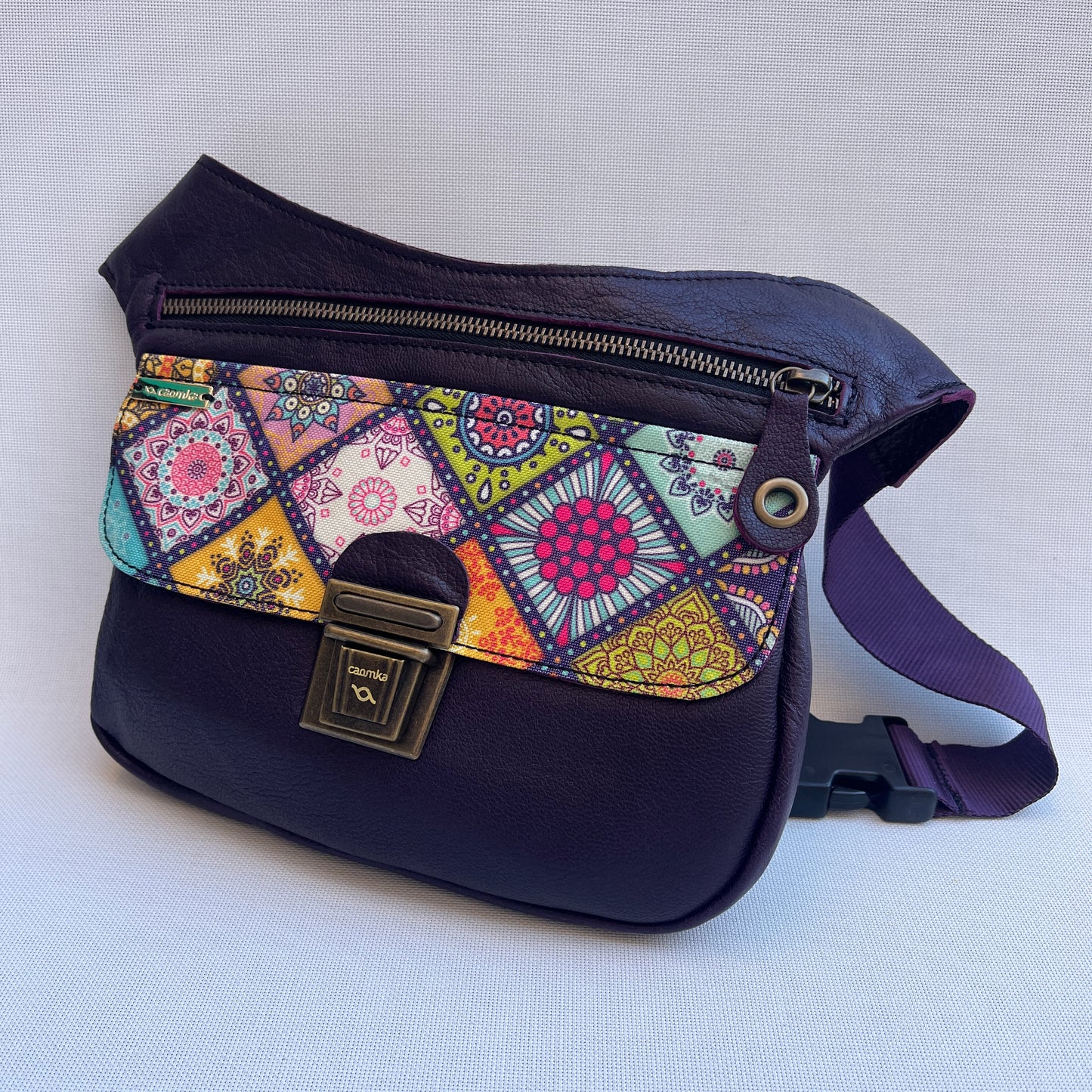 Special Dark Purple & Mandalas · Piel natural BioCuir® · Pieza Única Núm. 12891