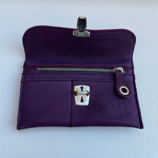 CAOMKA Flat Coin Purse Natural BioCuir® Leather Exclusive Piece No. 10946