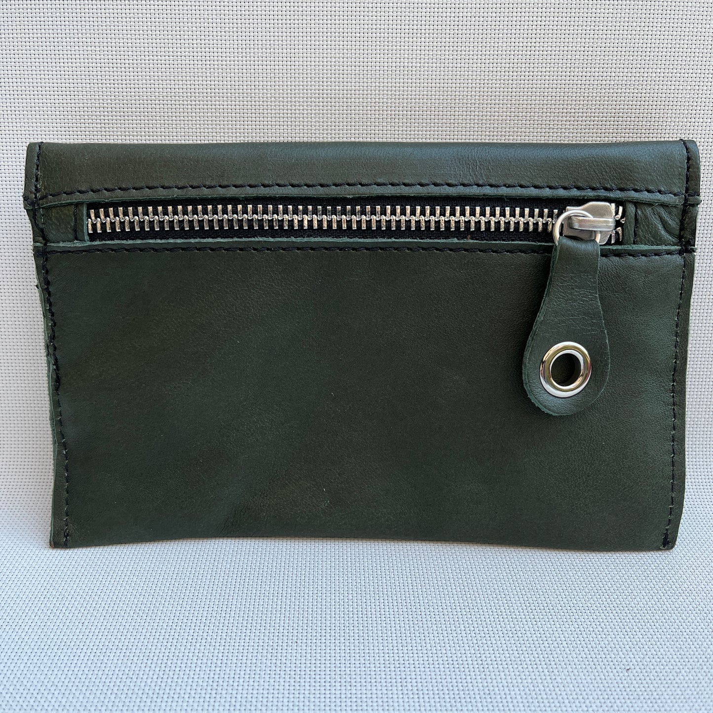 CAOMKA Flat Coin Purse Natural BioCuir® Leather Exclusive Piece No. 10936