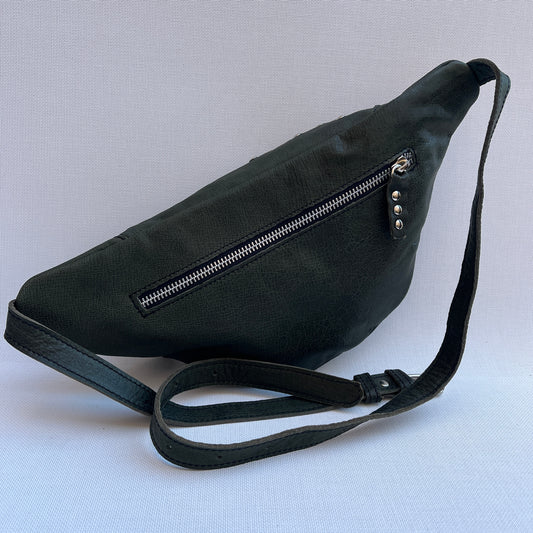 Premium Retro Chic Green BioCuir® Natural Leather Exclusive Piece No. 12639