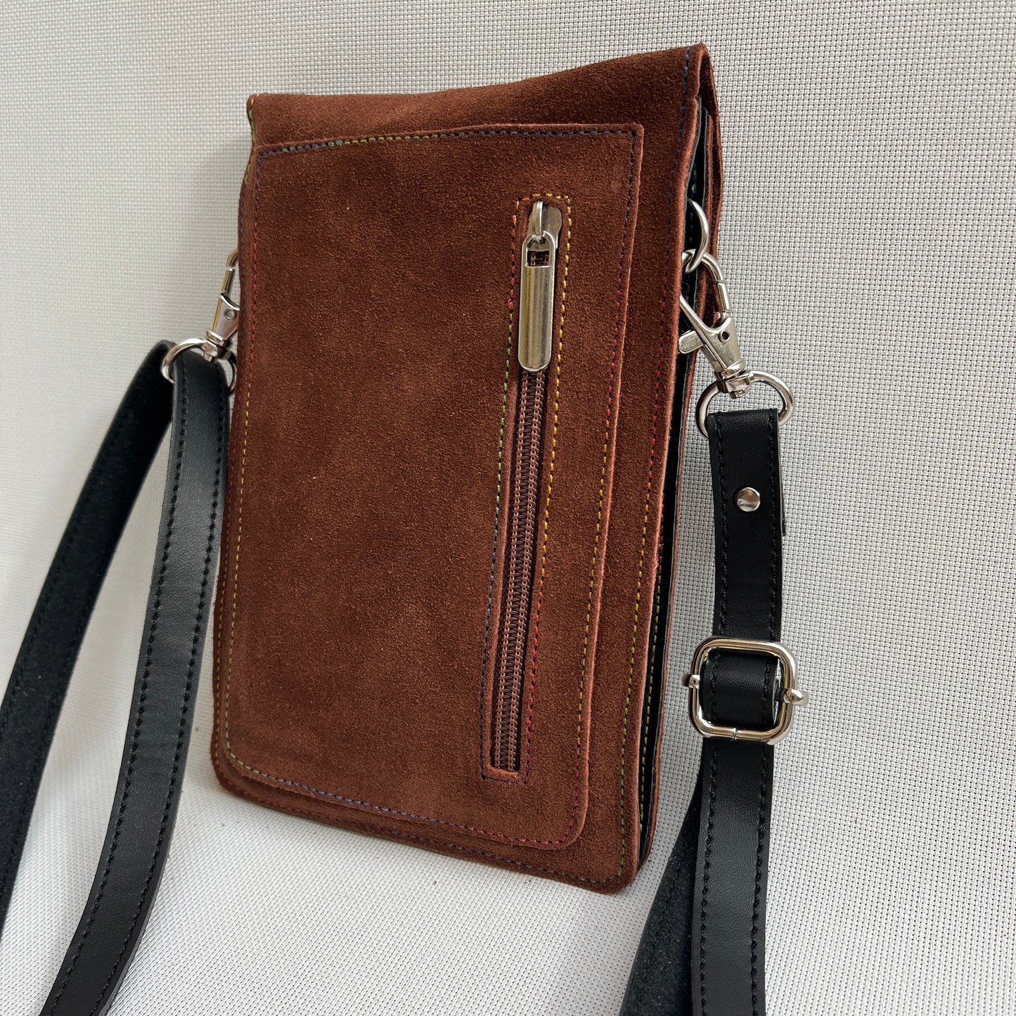 Handyhalter Fire Design Spaltleder Braun