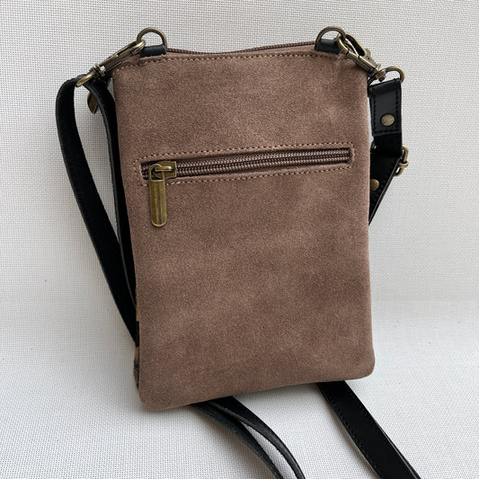 Mobile Holder Leopard Design Natural leather