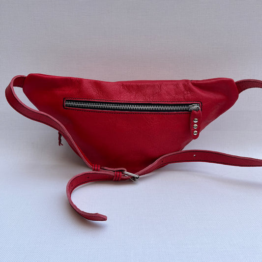 Retro Chic Red Natural leather BioCuir® Exclusive Piece No. 11908