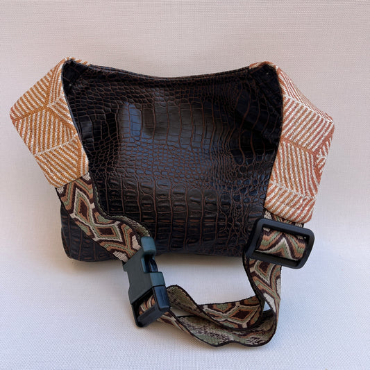 Special Brown Top Vegan Leatherette Exclusive Piece No. 13325