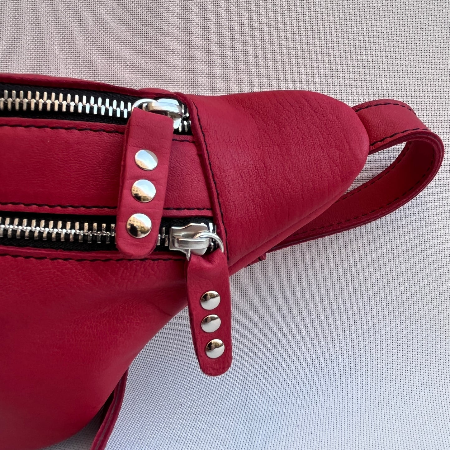 Retro Chic Red Natural leather BioCuir® Exclusive Piece No. 11020