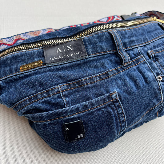 Maxi Retro Chic ♻️ Jeans Recycled ♻️ · Limited Edition · Unique Piece No. 12725