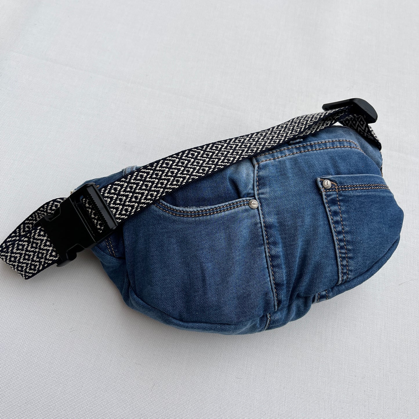 Maxi Retro Chic ♻️ Jeans Recycled ♻️ · Limited Edition · Unique Piece No. 12726