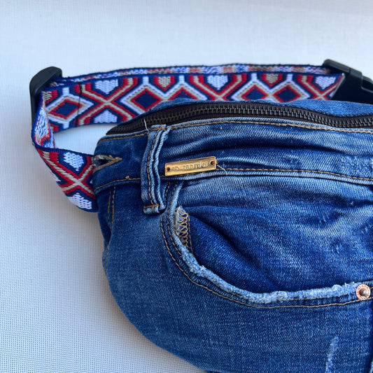 Maxi Retro Chic ♻️ Jeans Recycled ♻️ · Limited Edition · Unique Piece No. 12804