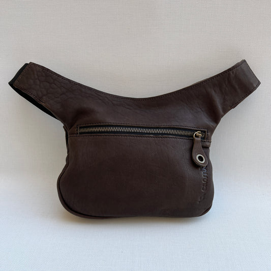 Premium Brown & Old Gold Natural BioCuir® Leather Exclusive Piece No. 11969