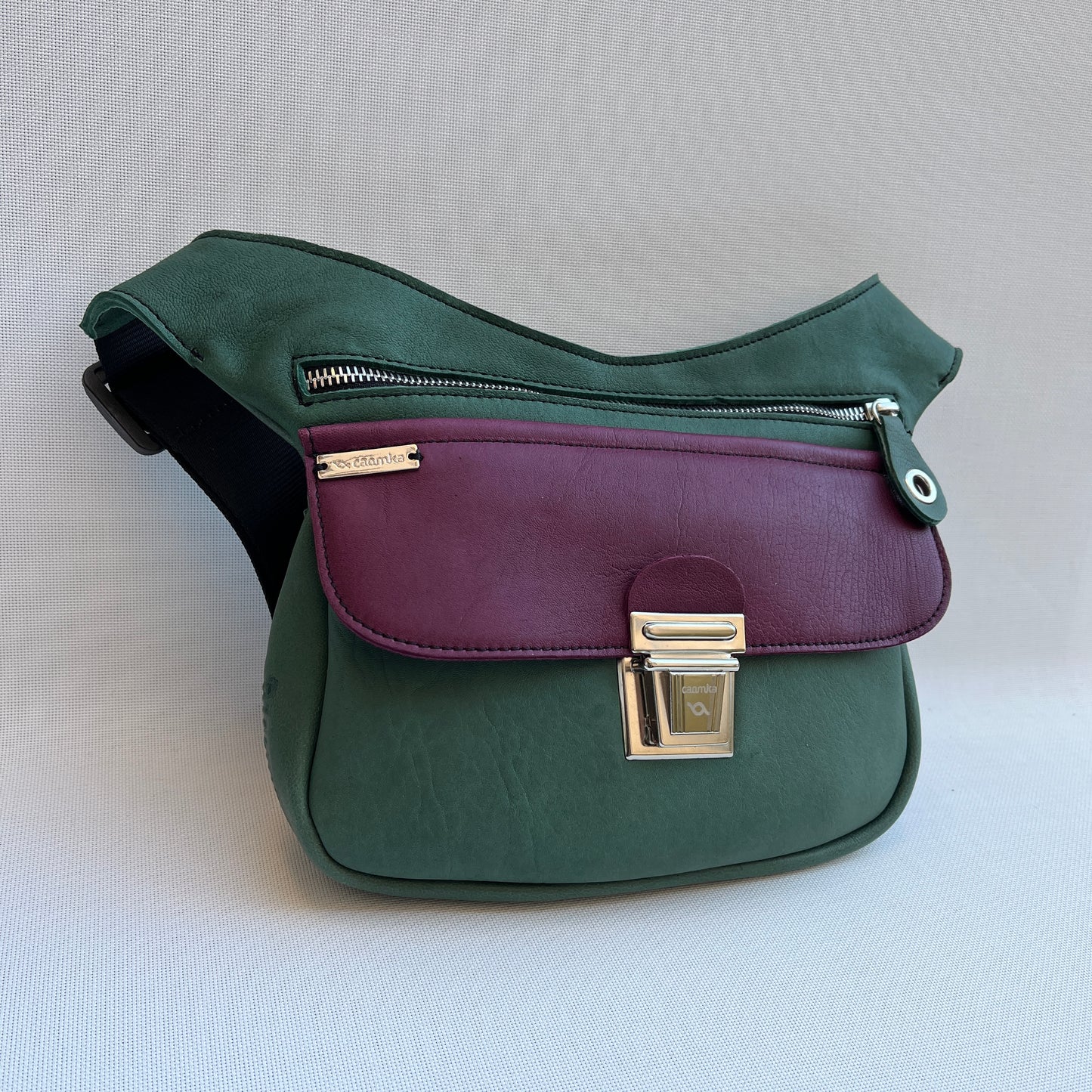 Special Green & Purple Natural BioCuir® Leather Exclusive Part No. 11079