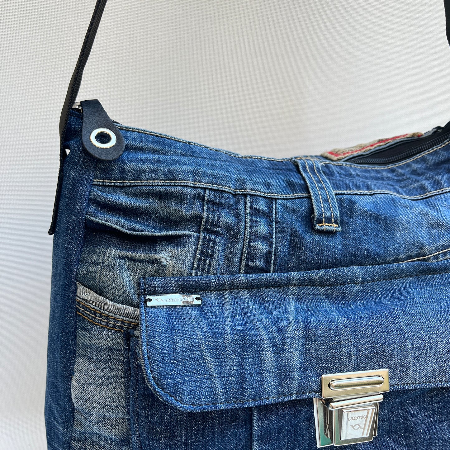 Caomka Tote Bag Special Edition ♻️ Jeans Recycled ♻️ Unique Piece 11926