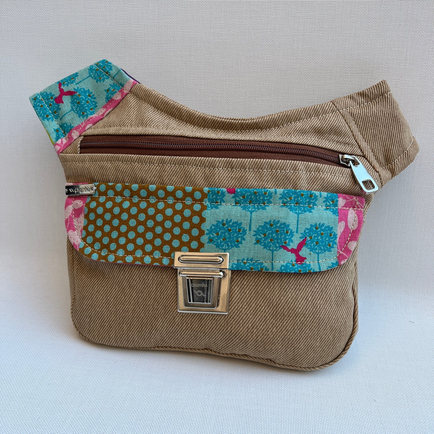 Special Jeans Brown Patchwork Unique Piece No. 11057