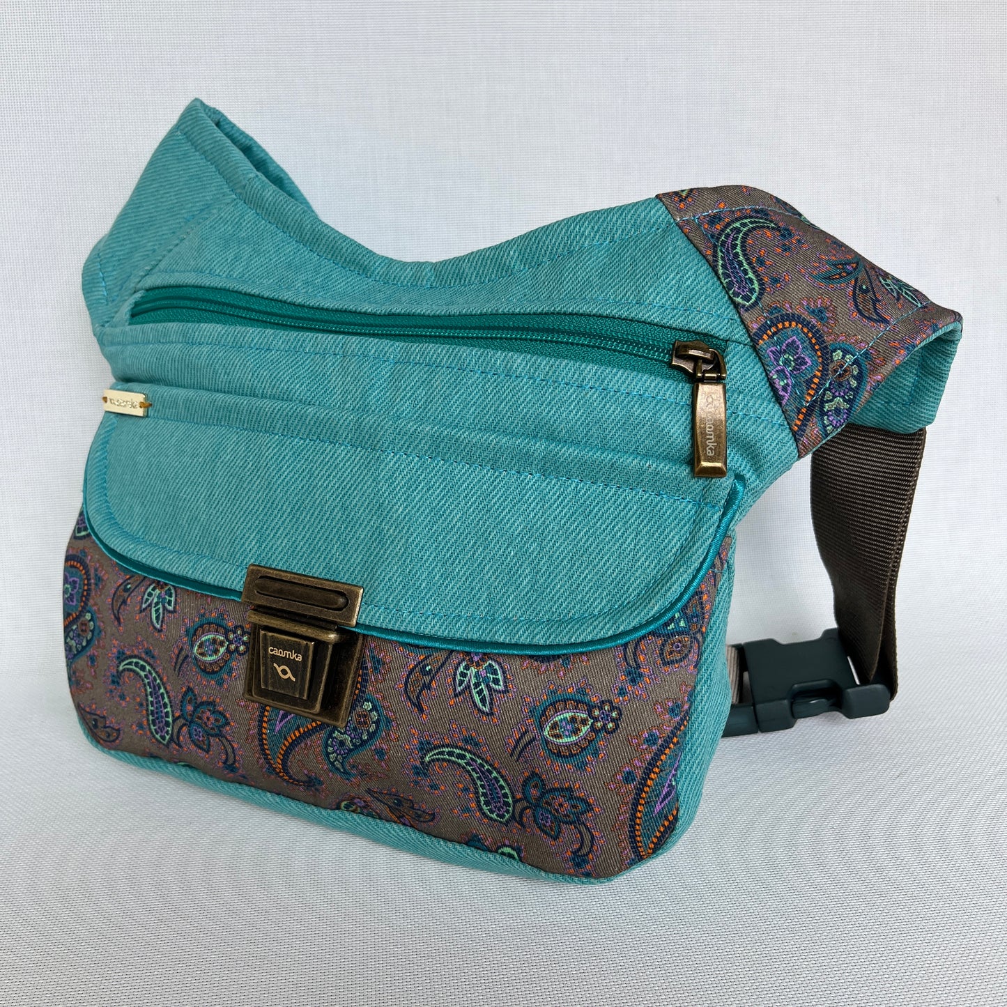 Summer Turquesa Cachemir + Bolsillo trasero · Pieza Única Núm. 13567