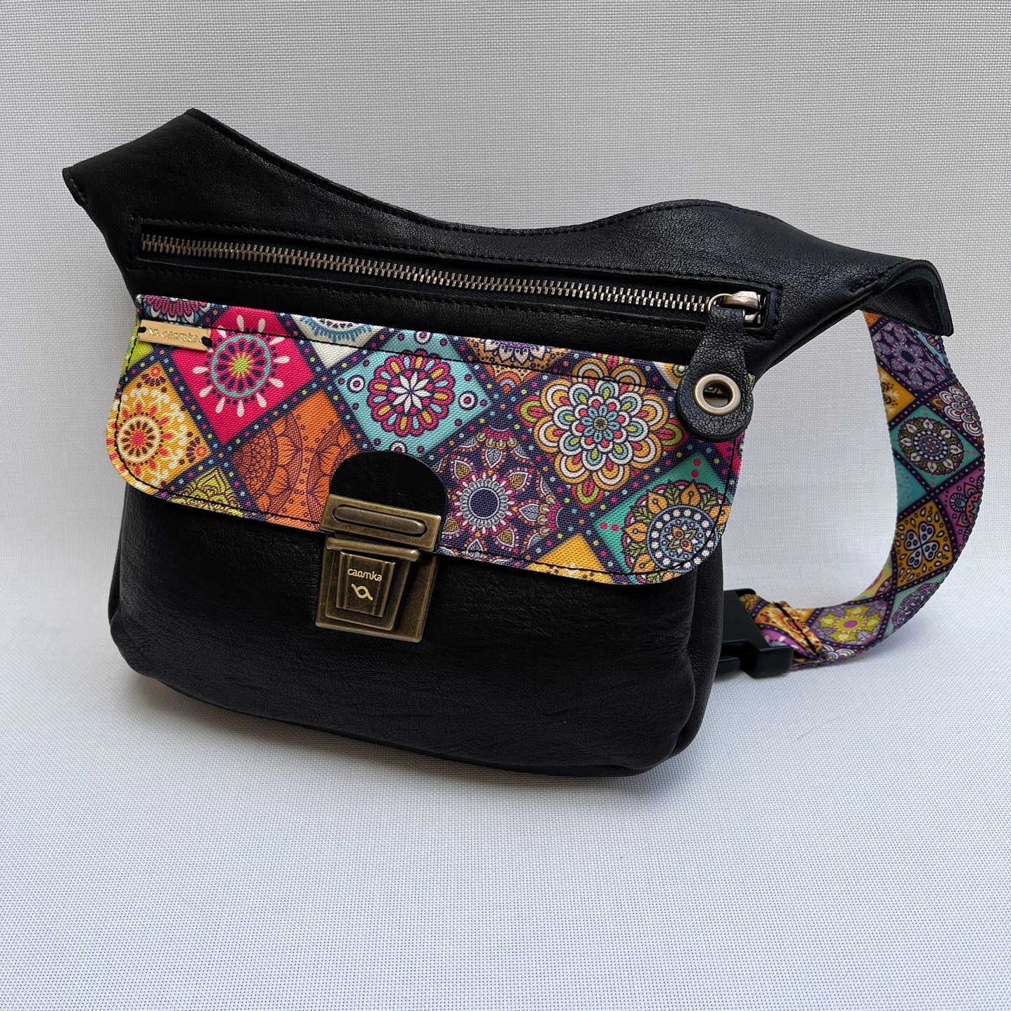 Summer Black & Mandalas · Piel natural BioCuir® · Pieza Única Núm. 12001