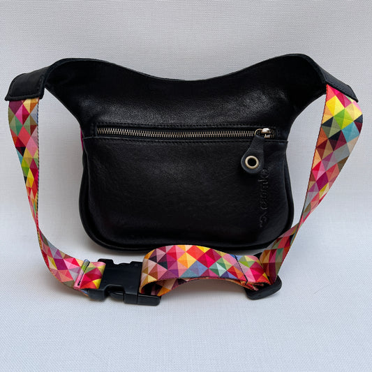 Summer Black & Colors BioCuir® natural leather Unique Piece No. 12002