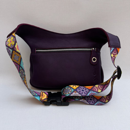 Summer Purple & Mandalas BioCuir® Naturleder Einzelstück Nr. 12013
