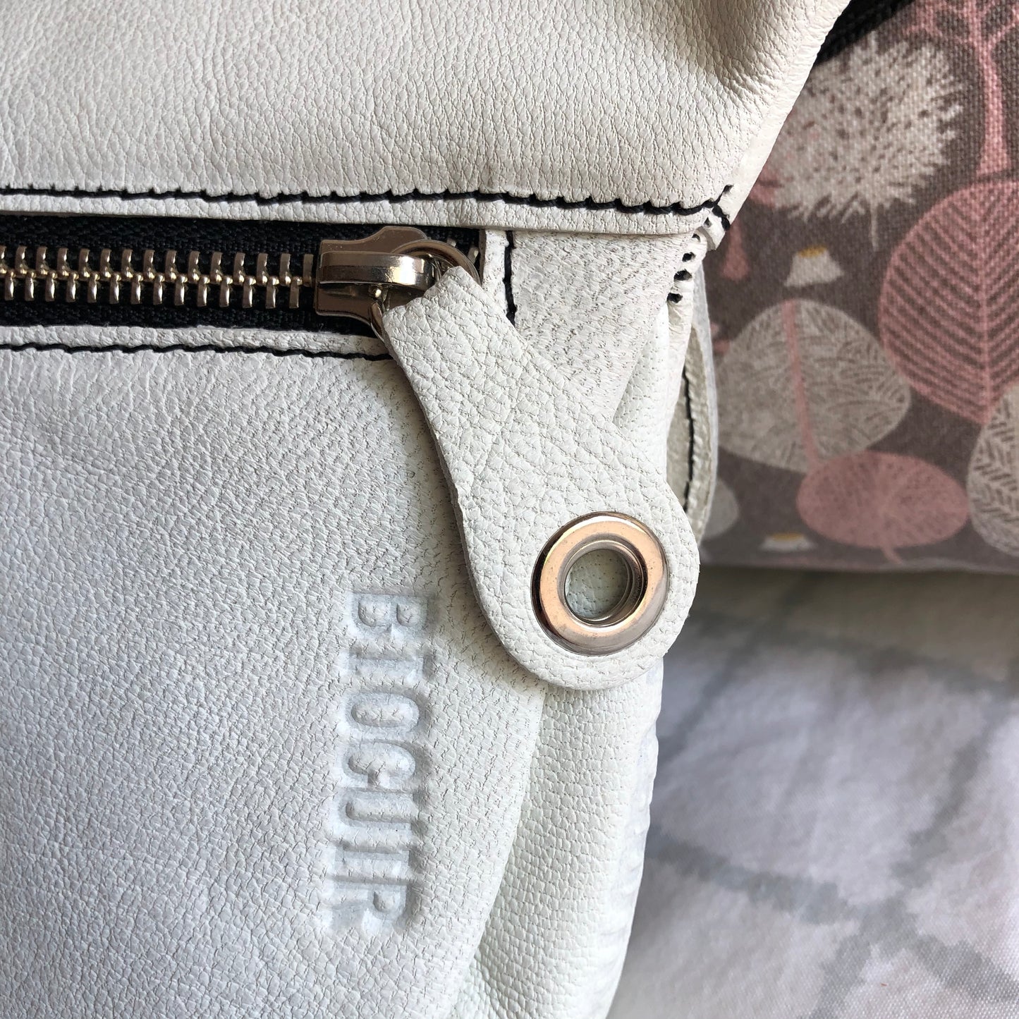 Mini Summer White-Silver · Piel natural BioCuir® · Pieza Exclusiva Núm. 7409