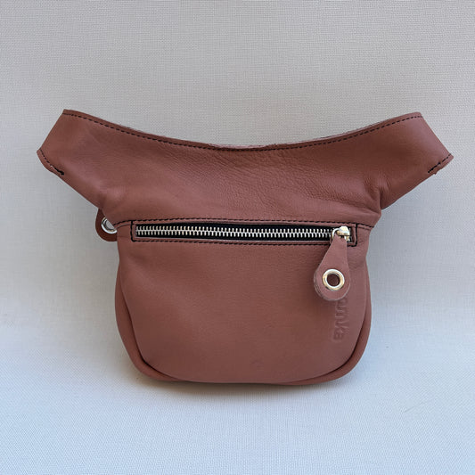 Mini Premium Pink & Silver Natural BioCuir® Leather Exclusive Piece No. 11251