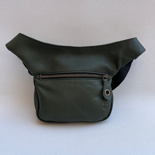 Mini Premium Green & Old Gold Natural BioCuir® Leather Exclusive Piece No. 12038