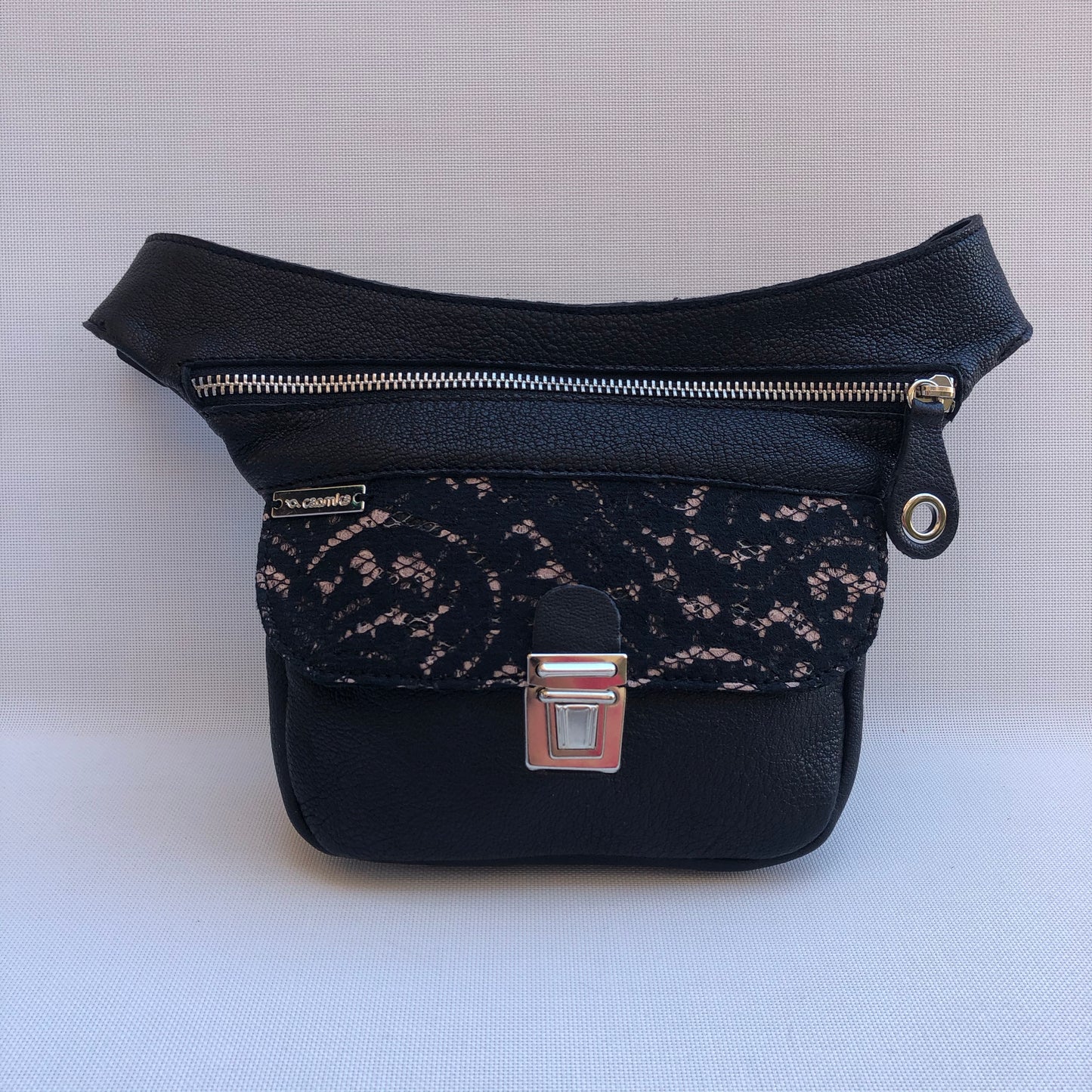 Mini Special Elegant Black BioCuir® Naturleder Exklusiv-Stück Nr. 9588