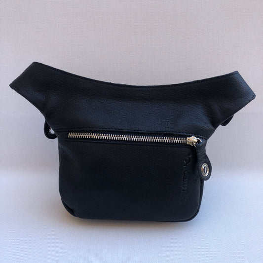 Mini Special Elegant Black BioCuir® natural leather Exclusive Piece No. 9588