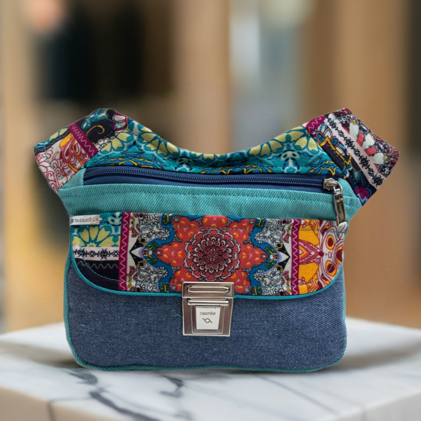 Riñonera "Mandalas Jeans Top" + Bolsillo trasero · Pieza Única Núm. 17441