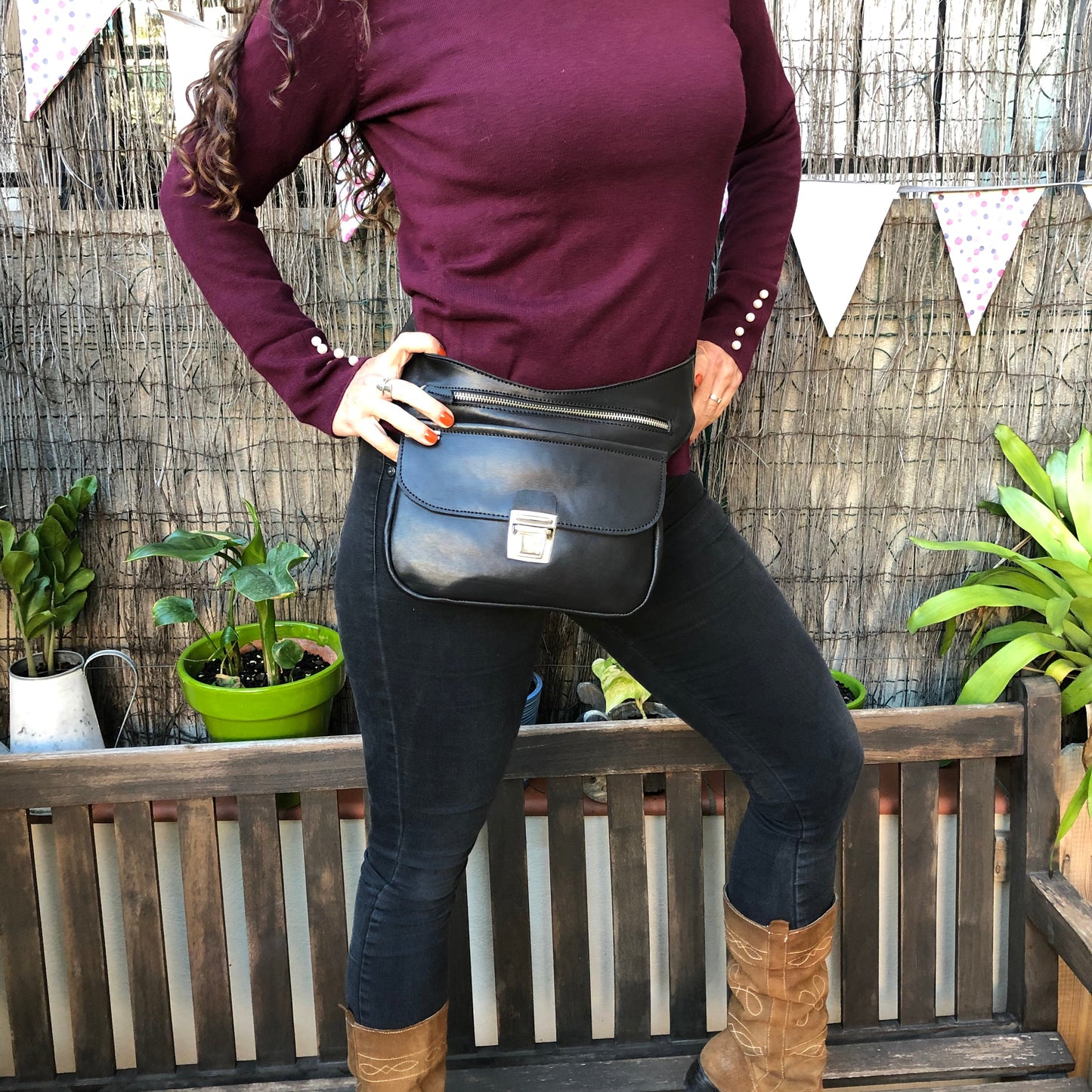 BioCuir Classic Black &amp; Silver BioCuir® Natural Leather Exclusive Piece No. 6678