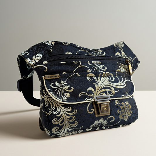 Riñonera "Elegant Luxury India Golden" + Bolsillo trasero · Pieza Única Núm. 19179