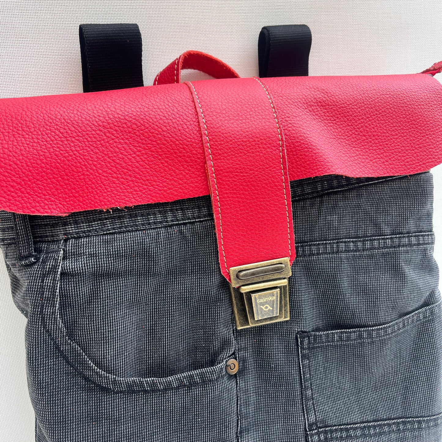 Mochila Top Caomka Recycled ♻️ Jeans · Pieza Única 15363