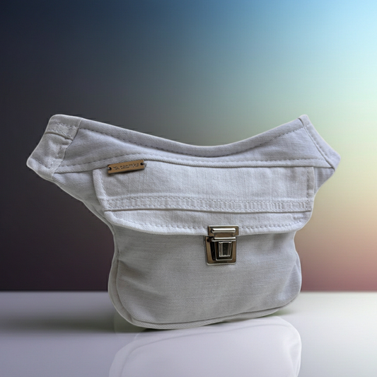 Riñonera Mini "Jeans Recycled ♻️" + Bolsillo trasero extra · Pieza Única Núm. 19504