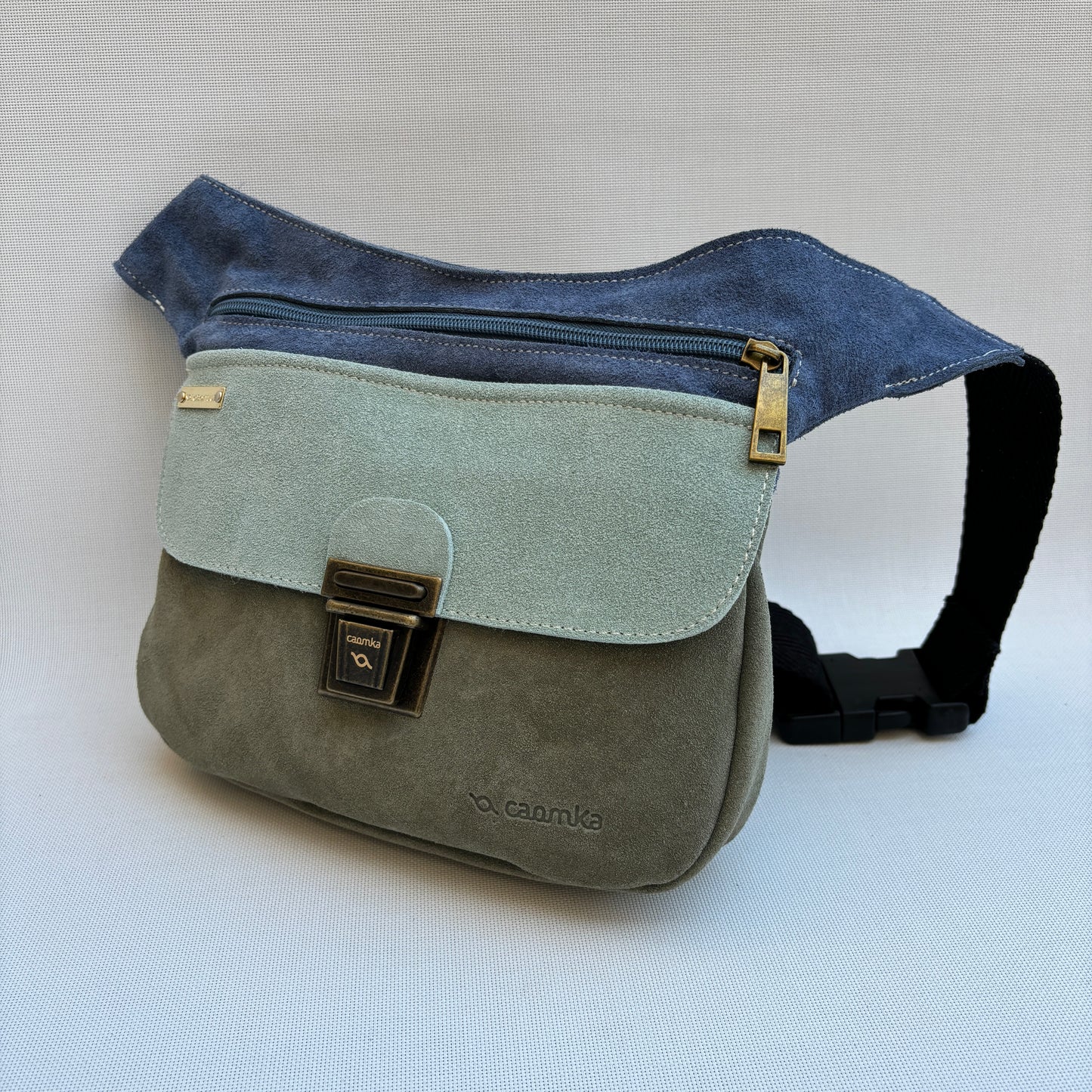 Riñonera Soft Greens · Piel Serraje · Pieza Exclusiva Núm. 15643