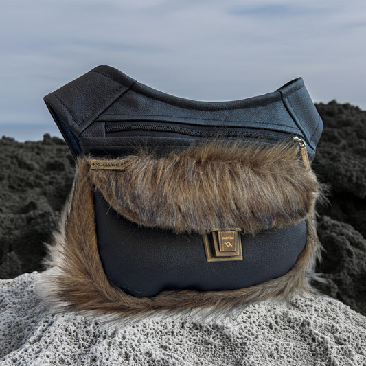 Riñonera "Special Elegant Fur" · Polipiel + Bolsillo trasero · Pieza Única Núm. 18276
