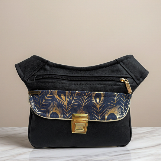 Riñonera "Elegant Golden Top Class" + Bolsillo trasero · Polipiel · Pieza Única Núm. 18307
