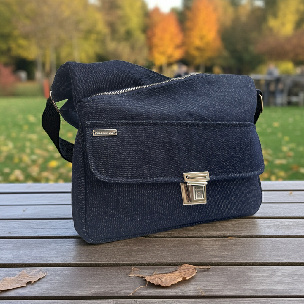Bolso Bandolera Súper Caomka "Autumn Blue Jeans" · Pieza Exclusiva Núm. 17970