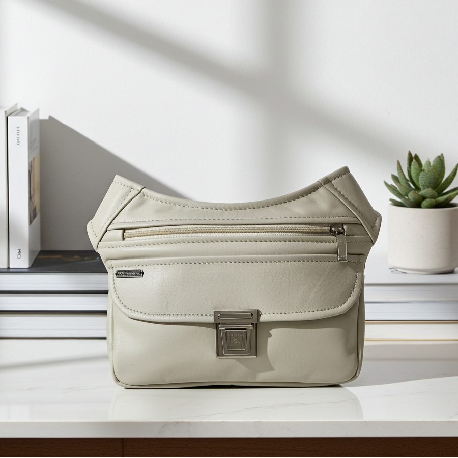 BioCuir Classic Black &amp; Silver BioCuir® Natural Leather Exclusive Piece No. 6678