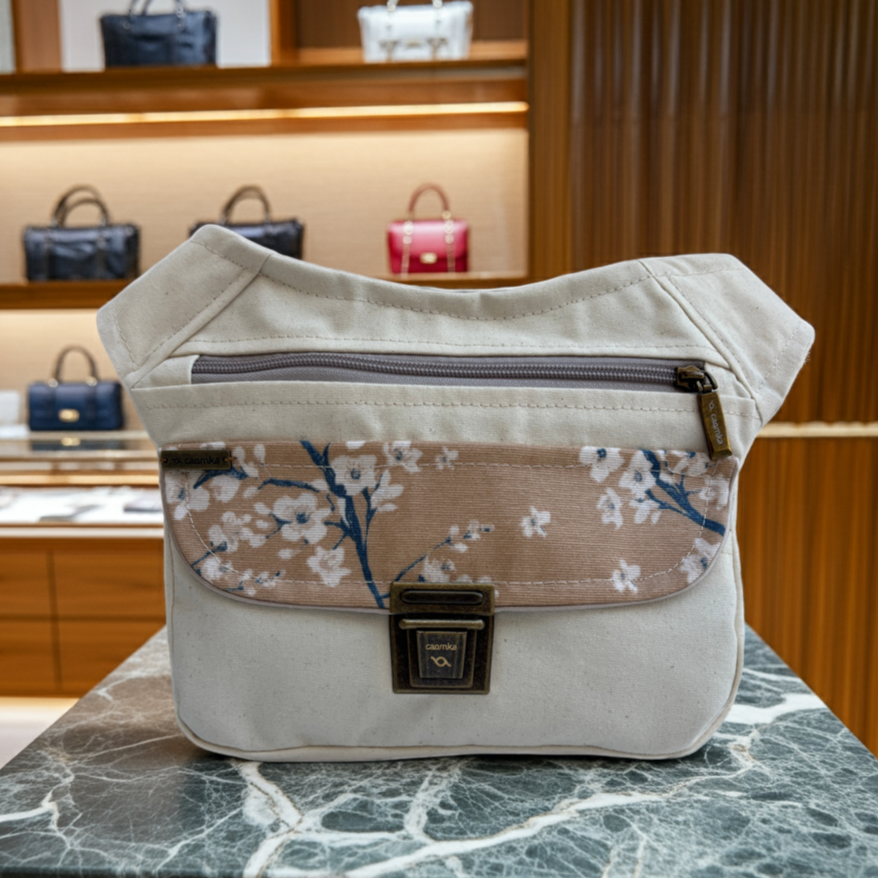 Riñonera "Special Beige Sakura Top" · Pieza Única Núm. 17887