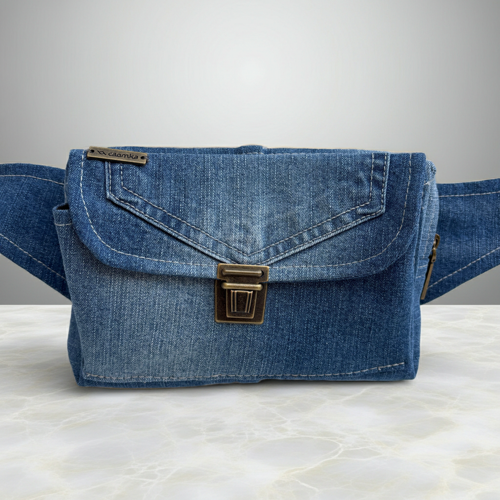 Riñonera Urban "♻️ Jeans Recycled ♻️" · Pieza Única Núm. 18840