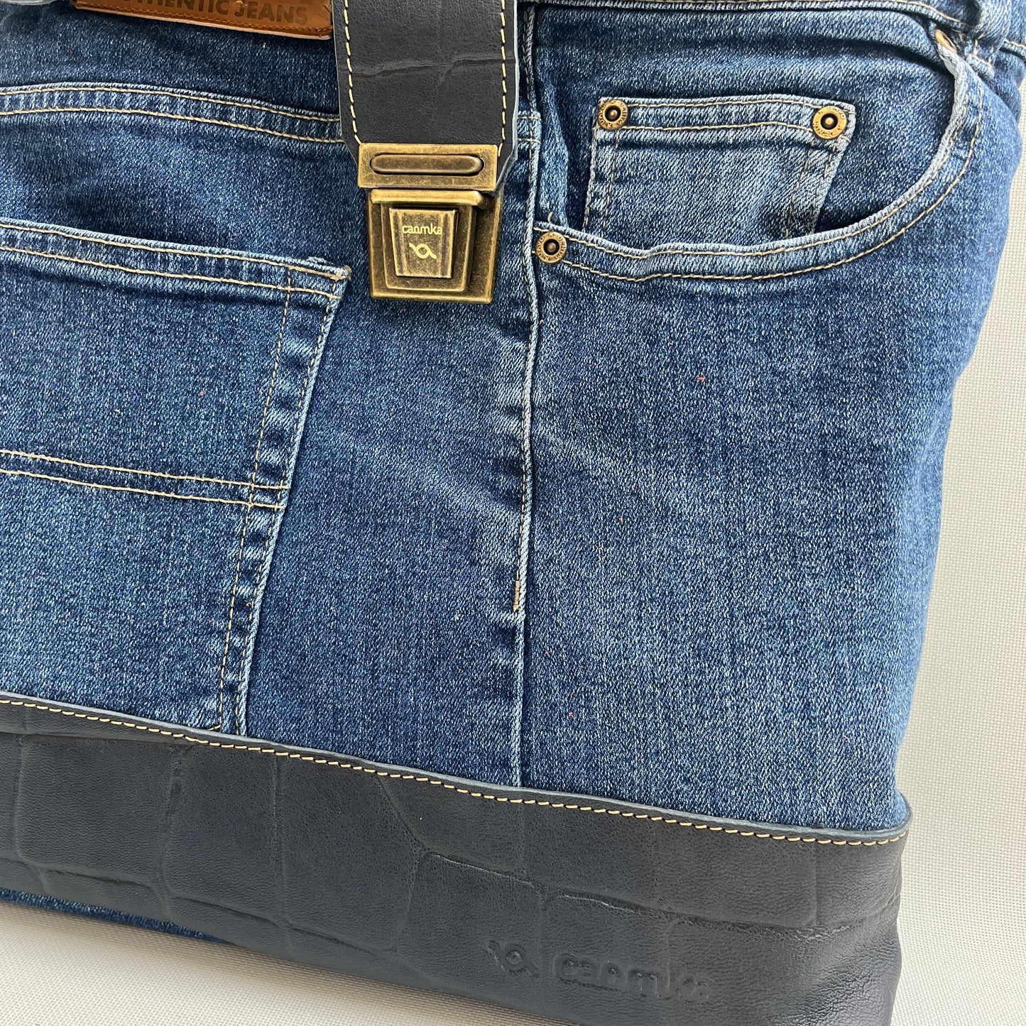 Mochila Top Caomka Recycled ♻️ Jeans · Pieza Única 15365