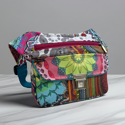 Riñonera "Special Summer Mandalas" + Bolsillo trasero · Impermeable · Pieza Única Núm. 18982