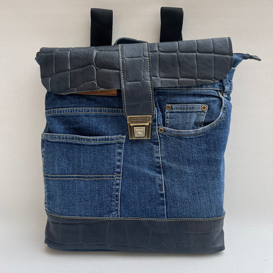 Mochila Top Caomka Recycled ♻️ Jeans · Pieza Única 15365
