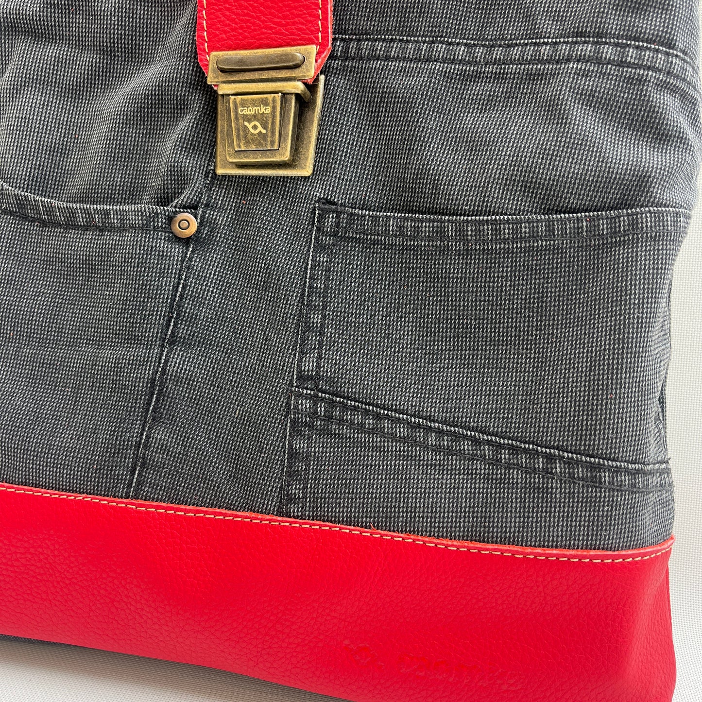 Mochila Top Caomka Recycled ♻️ Jeans · Pieza Única 15363