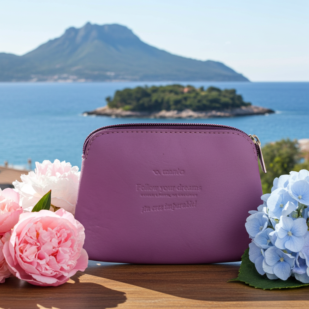 CAOMKA Flat Coin Purse Natürliches BioCuir®-Leder Exklusivstück Nr. 13177